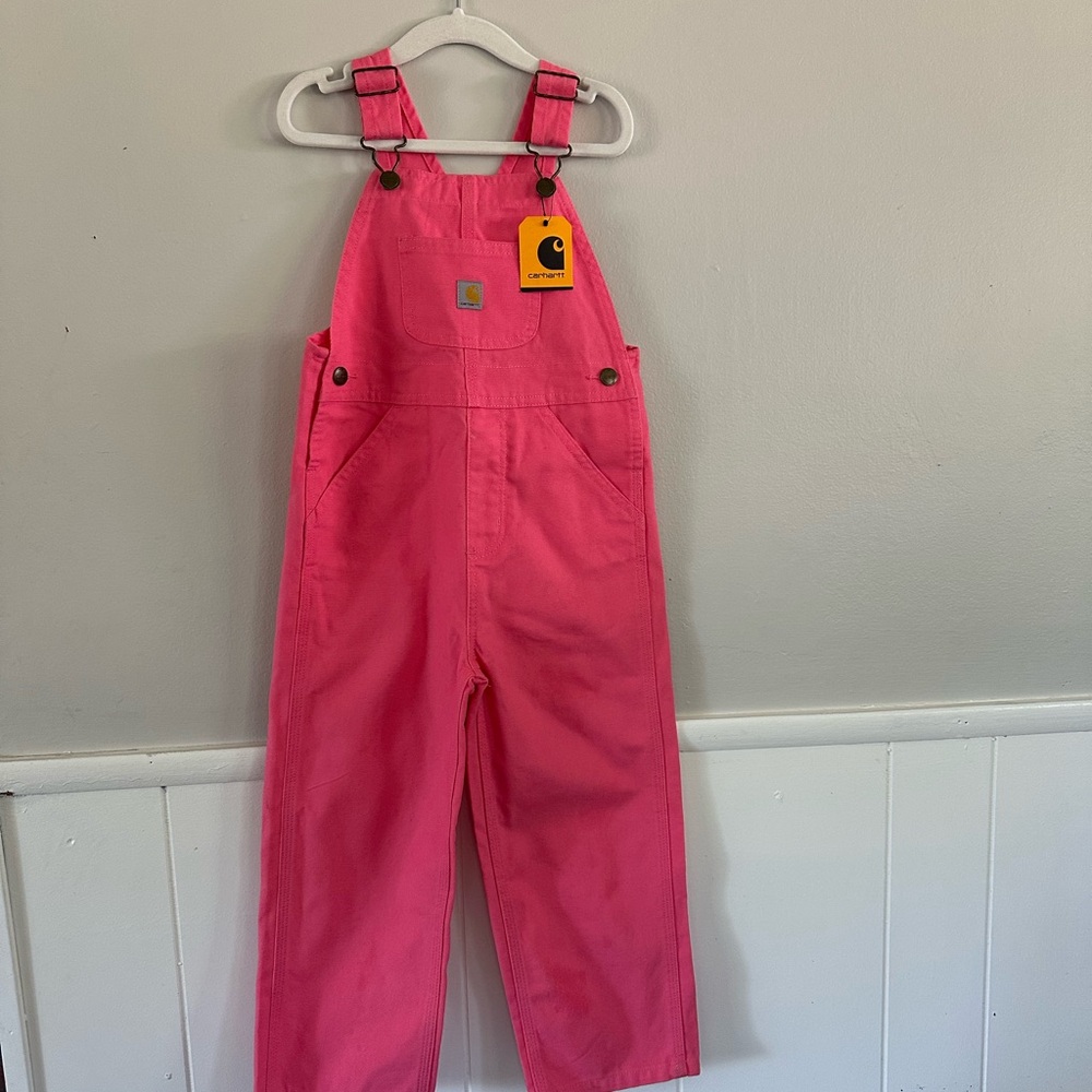Carhartt Kids Pink Overalls 4T NWT